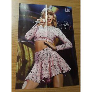 Taylor Swift Poster Us Magazine 14.5''x21'' Pink Glitter Performance Live Music
